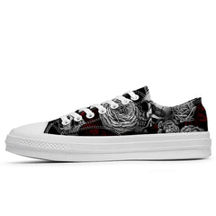 Highlight Your Fashion With Men's and Women's Low-Top Canvas Shoes Skeleton