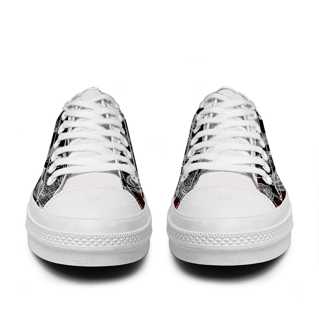 Highlight Your Fashion With Men's and Women's Low-Top Canvas Shoes Skeleton