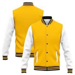 Custom Varsity Jacket Letterman jacket for Men, Women and Youth Yellow Black