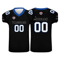 Custom Football Jersey Shirt Personalized Printed Team Name Number Black