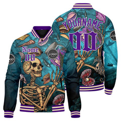 Custom Varsity Jacket Letterman jacket for Men, Women and Youth Aqua