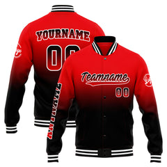 Custom Varsity Jacket Letterman jacket for Men, Women and Youth Red&Balck