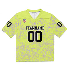 Custom Football Jersey Shirt Personalized Stitched Printed Team Name Number Yellow