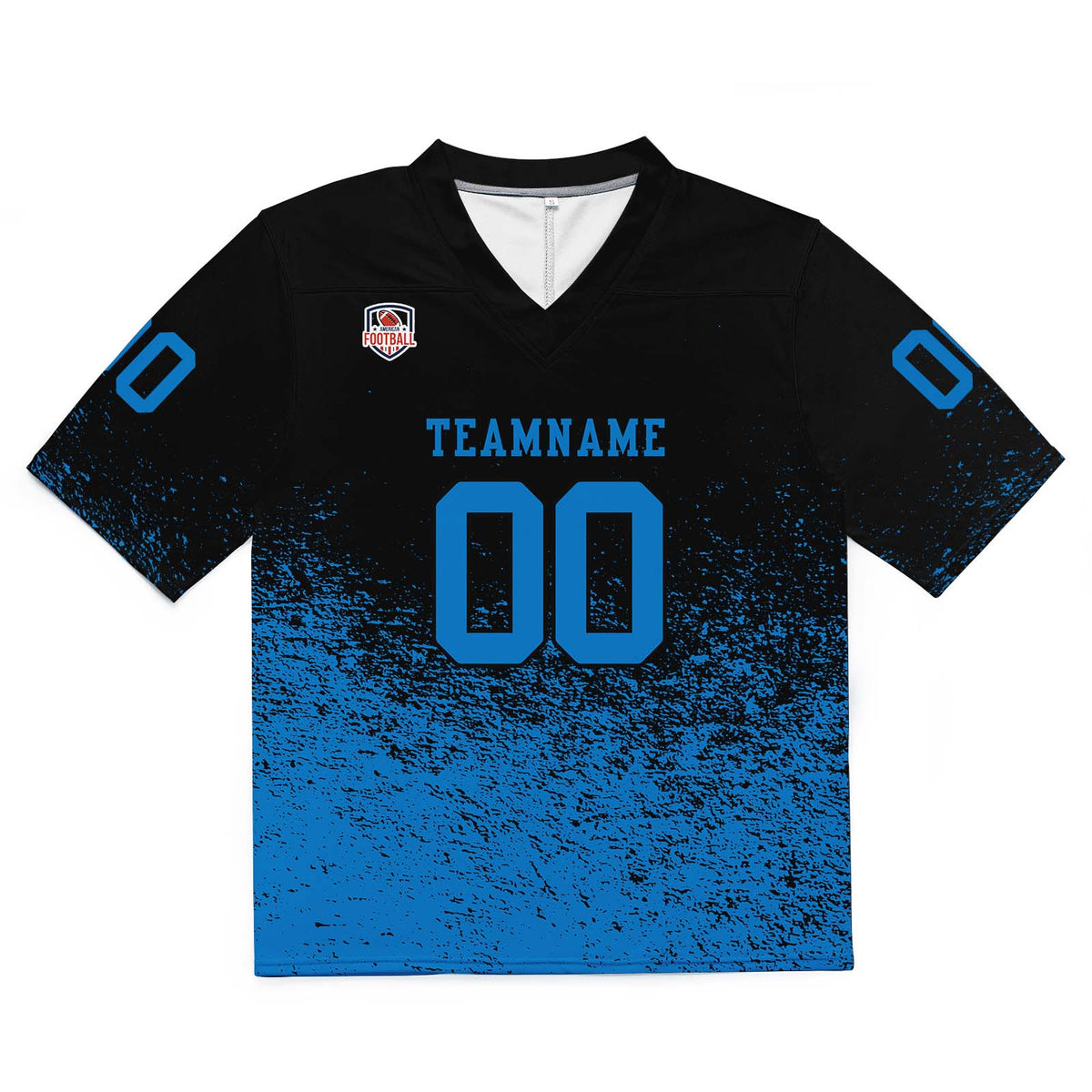 Custom Football Jersey Shirt Personalized Stitched Printed Team Name Number Black & Blue