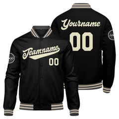 Custom Varsity Jacket Letterman jacket for Men, Women and Youth Grey Black Cream