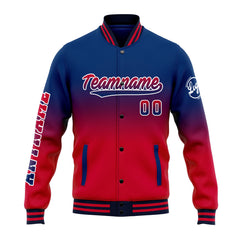 Custom Varsity Jacket Letterman jacket for Men, Women and Youth Navy&Red