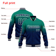 Custom Varsity Jacket Letterman jacket for Men, Women and Youth Green&Navy