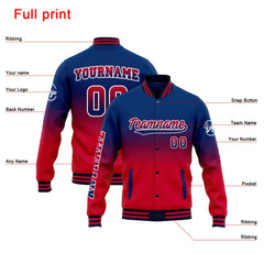 Custom Varsity Jacket Letterman jacket for Men, Women and Youth Navy&Red