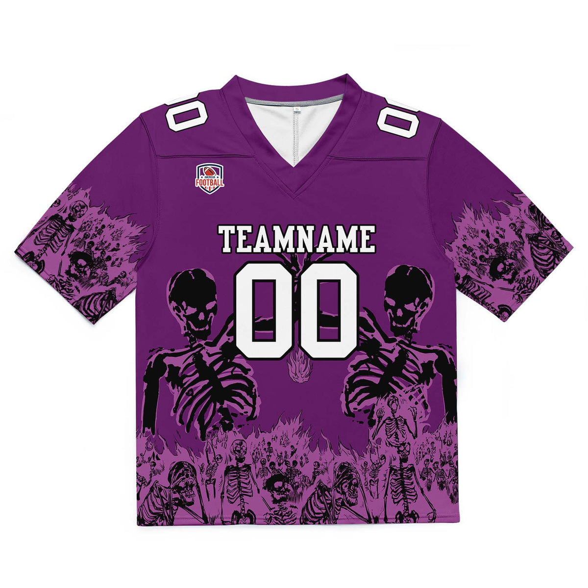 Custom Football Jersey Shirt Personalized Stitched Printed Team Name Number Purple