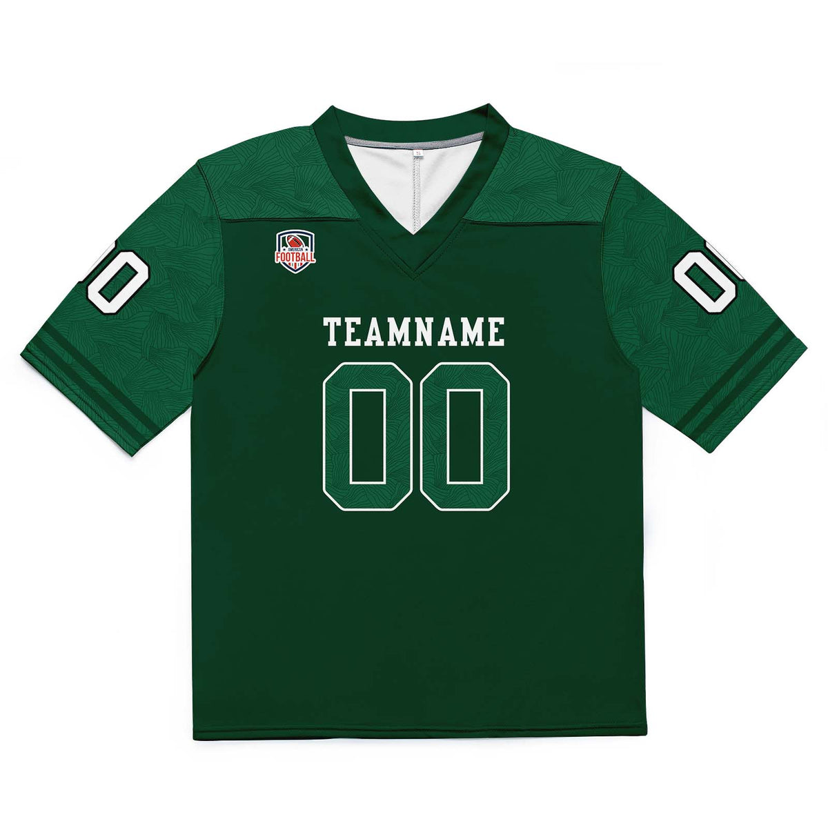 Custom Football Jersey Shirt Personalized Stitched Printed Team Name Number Green