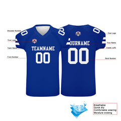 Custom Football Jersey Shirt Personalized Printed Team Name Number