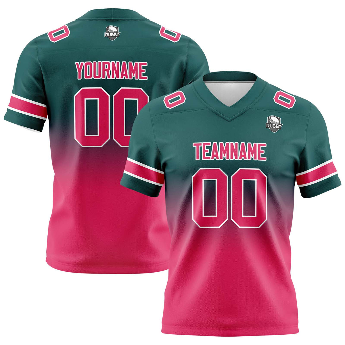 Custom Gradient Football Jerseys Personalized Name Number Logo for Adults Kids & Teams