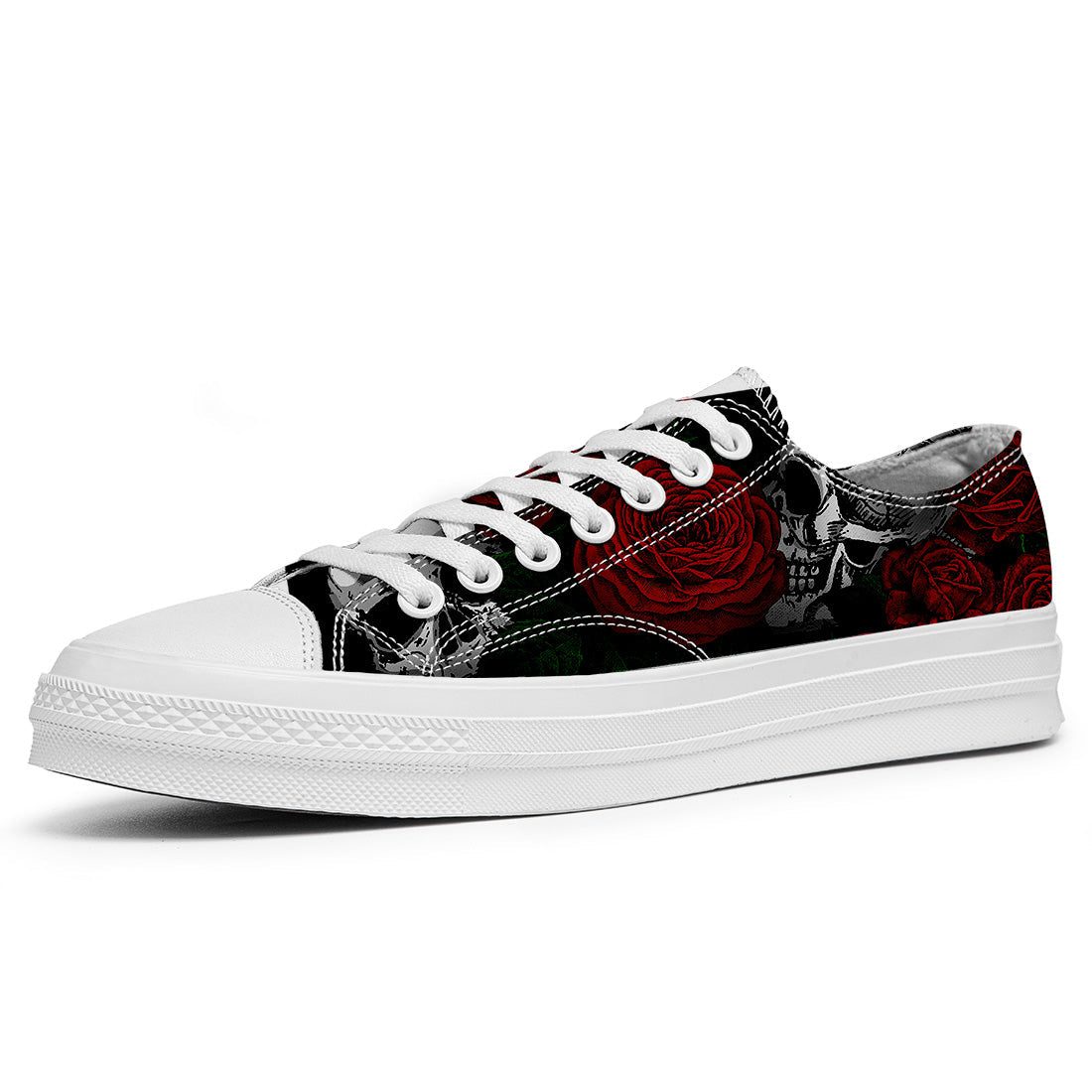 Highlight Your Fashion With Men's and Women's Low-Top Canvas Shoes Skeleton