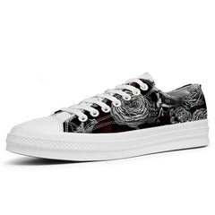 Highlight Your Fashion With Men's and Women's Low-Top Canvas Shoes Skeleton