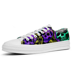 Highlight Your Fashion With Men's and Women's Low-Top Canvas Shoes Skeleton