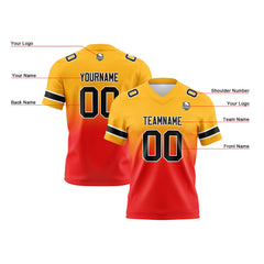 Custom Gradient Football Jerseys Personalized Name Number Logo for Adults Kids & Teams