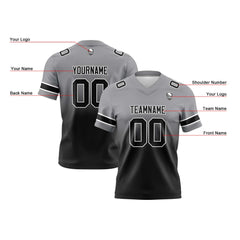 Custom Gradient Football Jerseys Personalized Name Number Logo for Adults Kids & Teams