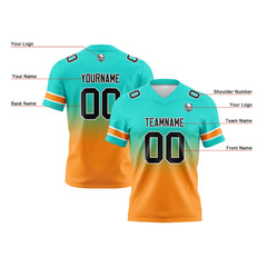 Custom Gradient Football Jerseys Personalized Name Number Logo for Adults Kids & Teams