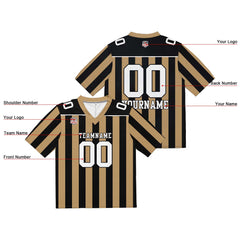 Custom Football Jersey Shirt Personalized Stitched Printed Team Name Number Gold & Black