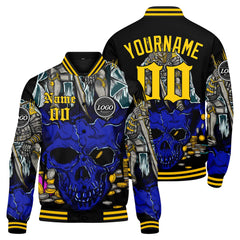 Custom Varsity Jacket Letterman jacket for Men, Women and Royal Yellow