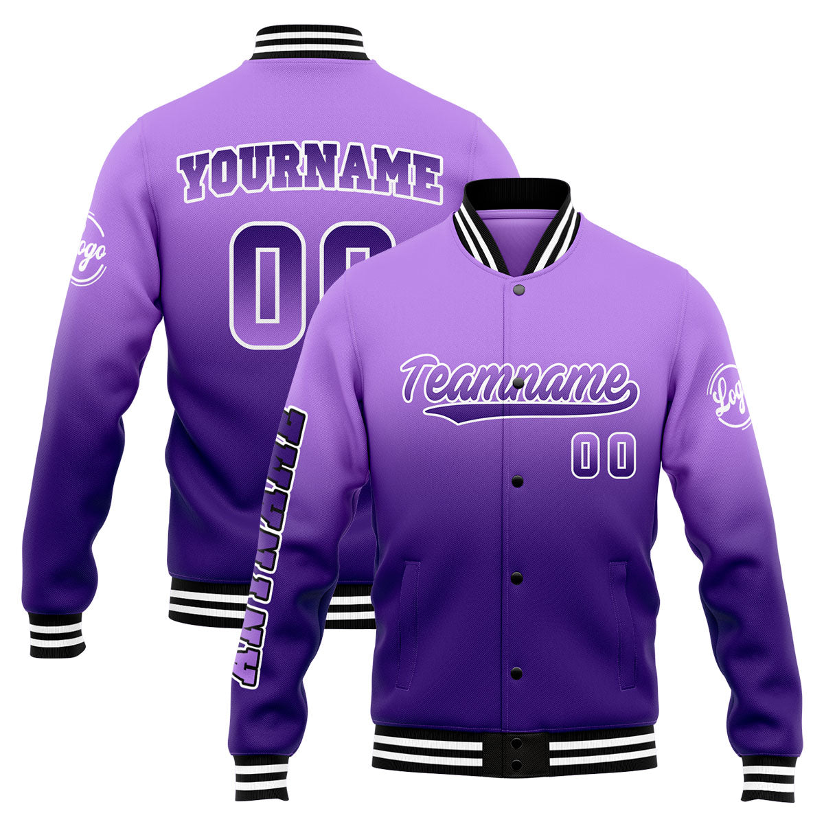 Custom Varsity Jacket Letterman jacket for Men, Women and Youth Purple