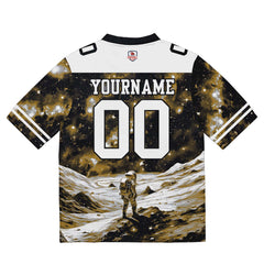 Custom Football Jersey Shirt Personalized Stitched Printed Team Name Number Black&Yellow