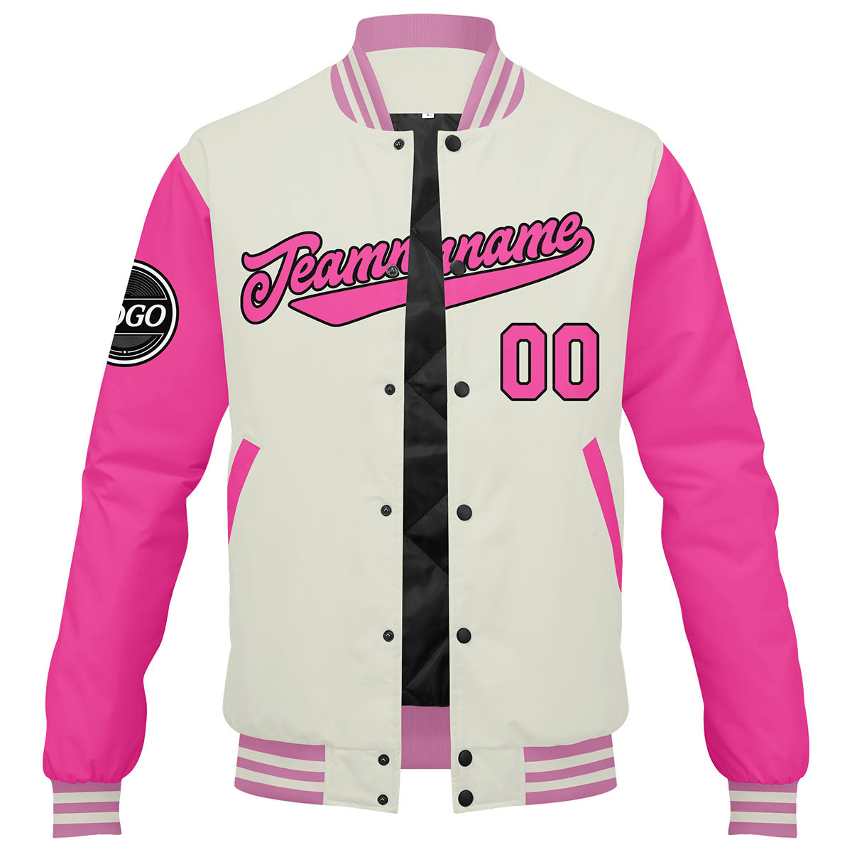 Custom Varsity Jacket Letterman jacket for Men, Women and Youth Pink