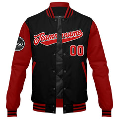 Custom Varsity Jacket Letterman jacket for Men, Women and Youth Red Black