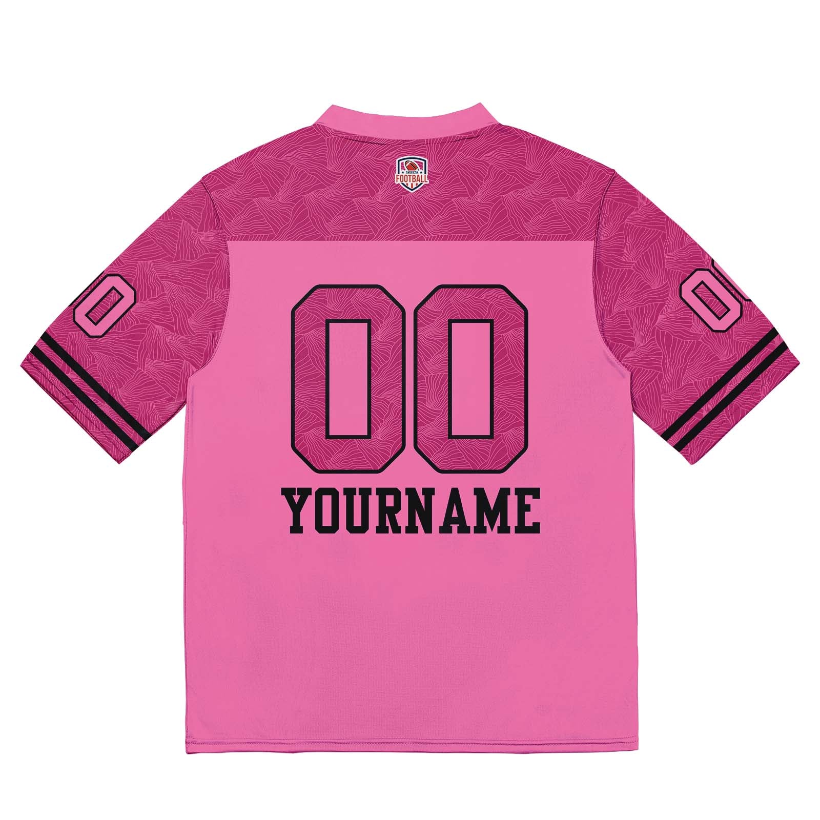 Custom Football Jersey Shirt Personalized Stitched Printed Team Name Number Pink