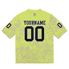 Custom Football Jersey Shirt Personalized Stitched Printed Team Name Number Yellow