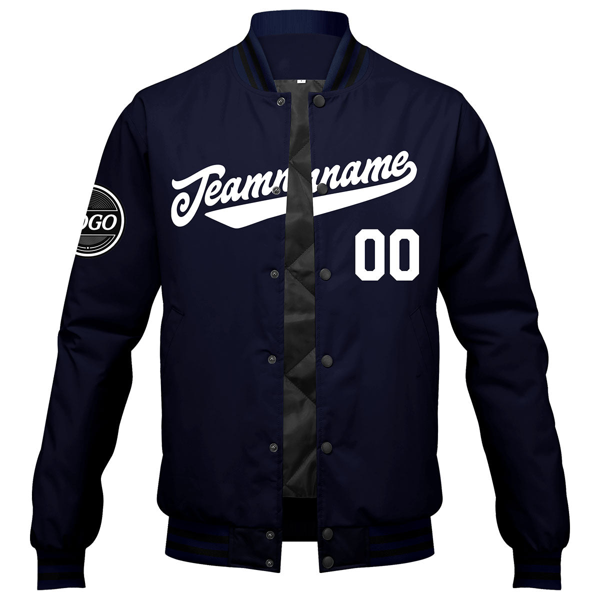 Custom Varsity Jacket Letterman jacket for Men, Women and Youth Navy