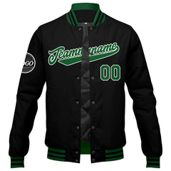 Custom Varsity Jacket Letterman jacket for Men, Women and Youth Green Black