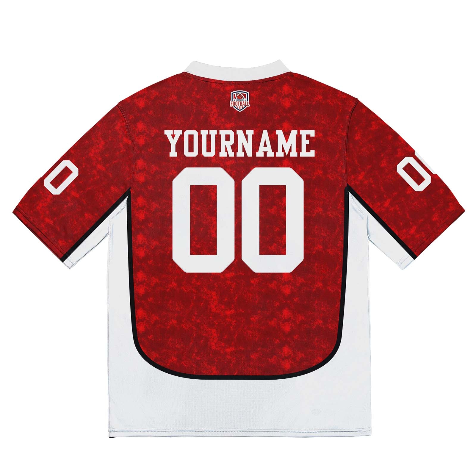 Custom Football Jersey Shirt Personalized Stitched Printed Team Name Number Red