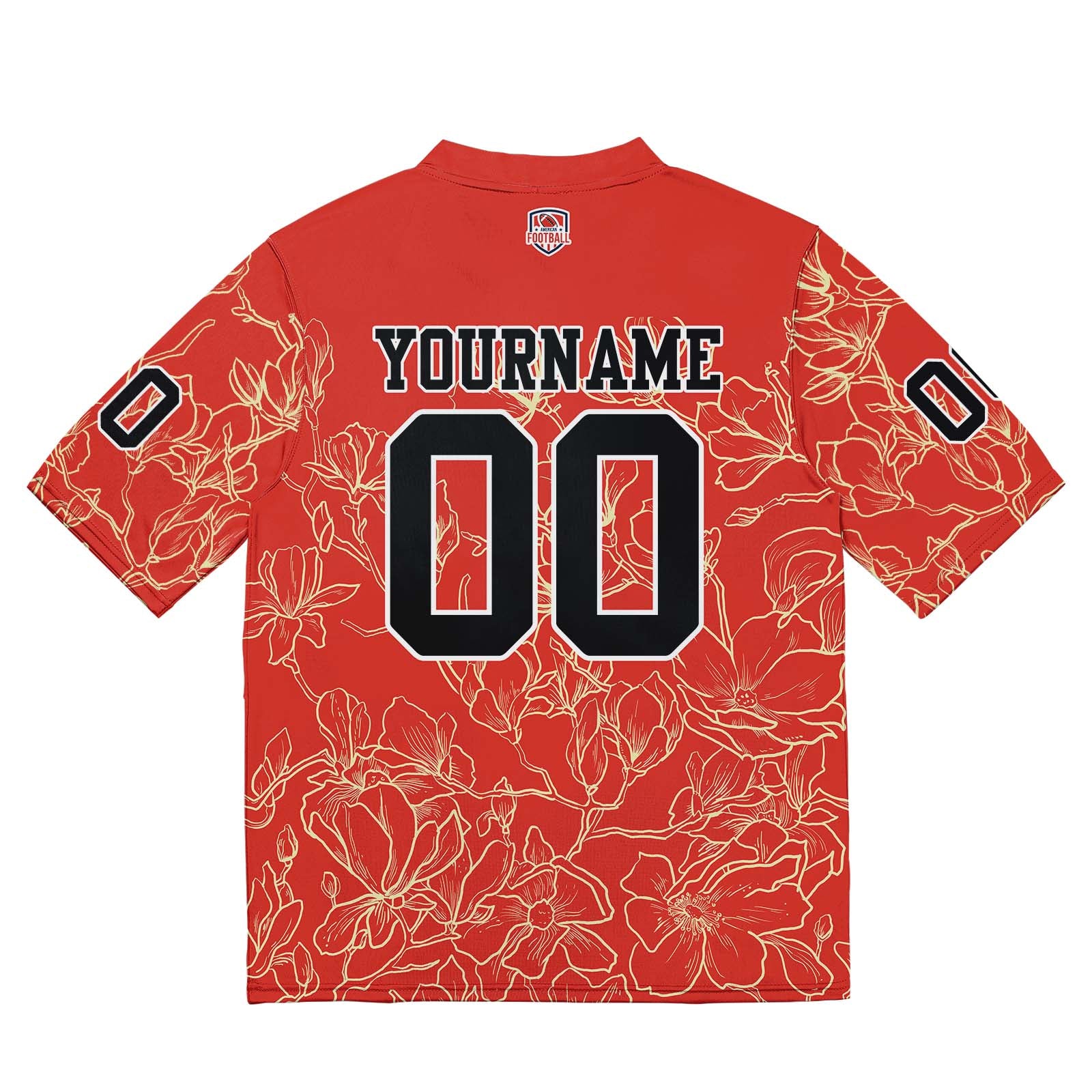 Custom Football Jersey Shirt Personalized Stitched Printed Team Name Number Tangerine