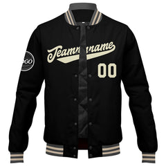 Custom Varsity Jacket Letterman jacket for Men, Women and Youth Grey Black Cream