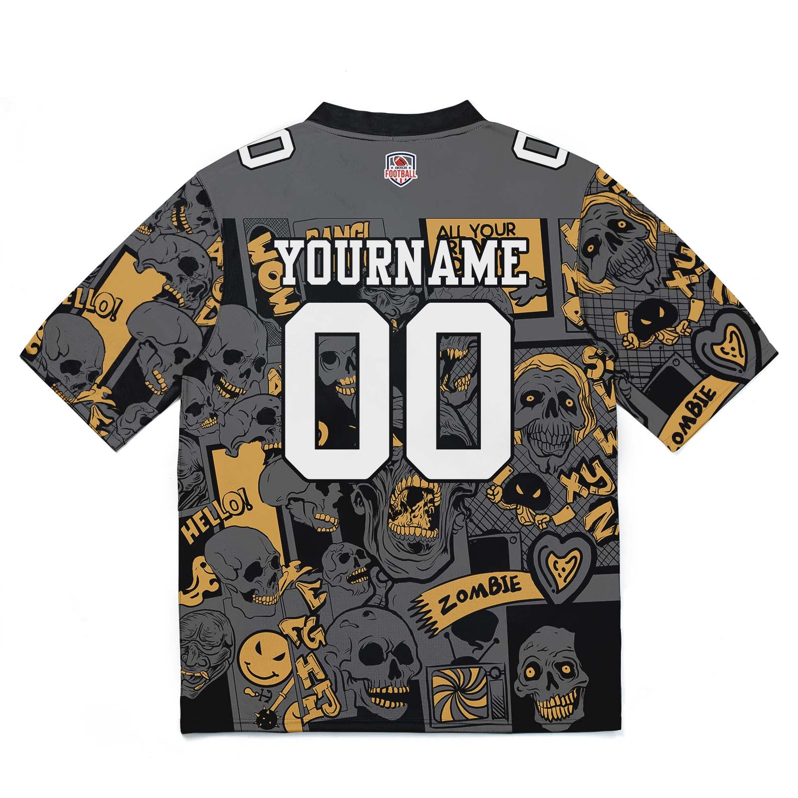 Custom Football Jersey Shirt Personalized Stitched Printed Team Name Number Orange