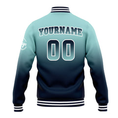 Custom Varsity Jacket Letterman jacket for Men, Women and Youth Light Teal&Navy