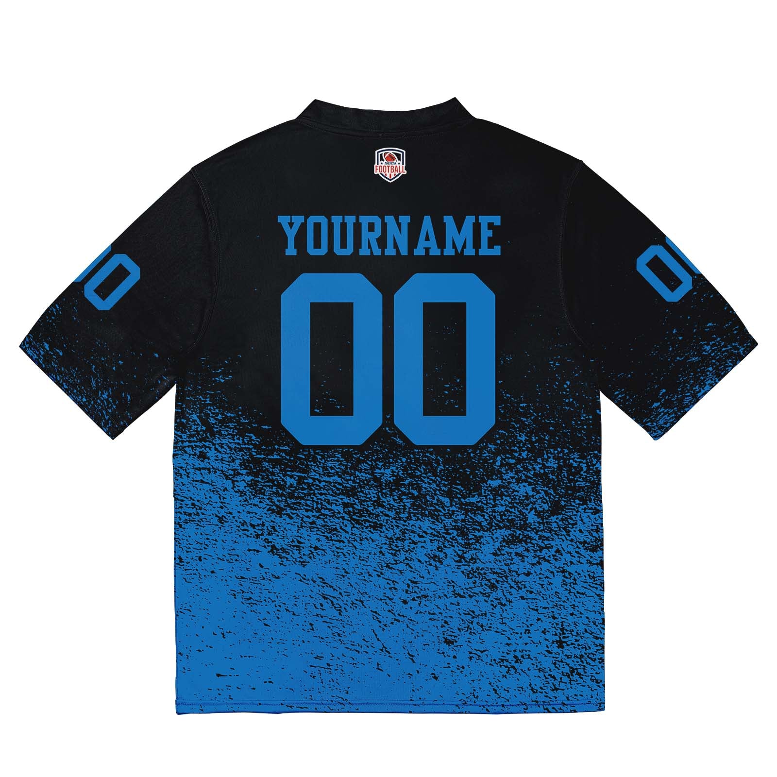 Custom Football Jersey Shirt Personalized Stitched Printed Team Name Number Black & Blue