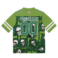 Custom Football Jersey Shirt Personalized Stitched Printed Team Name Number Sunflower-Green