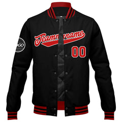 Custom Varsity Jacket Letterman jacket for Men, Women and Youth Red Black