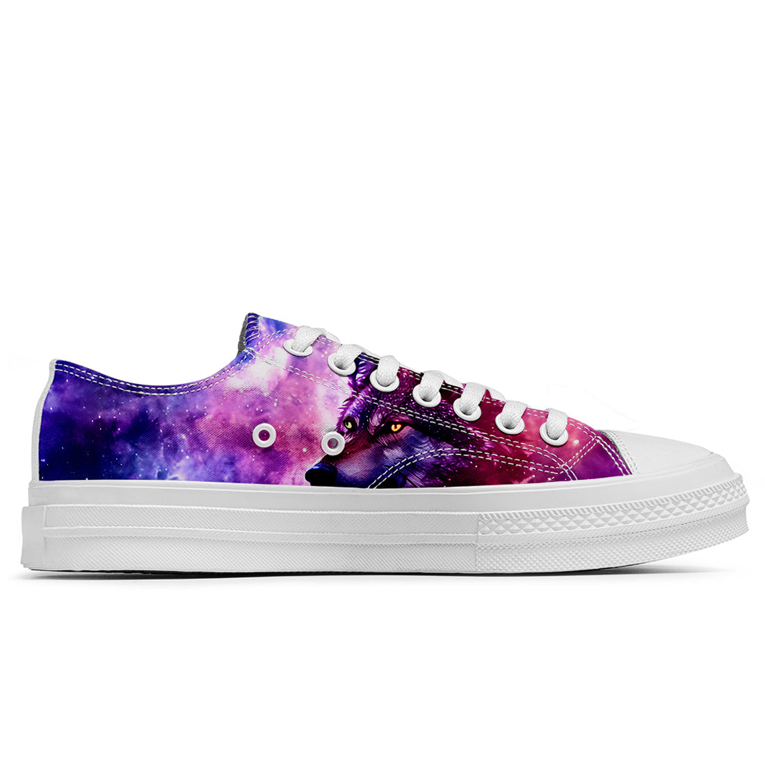 Highlight Your Fashion With Men's and Women's Low-Top Canvas Shoes Wolf