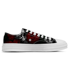 Highlight Your Fashion With Men's and Women's Low-Top Canvas Shoes Skeleton