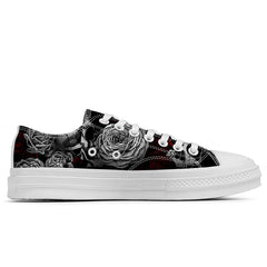 Highlight Your Fashion With Men's and Women's Low-Top Canvas Shoes Skeleton