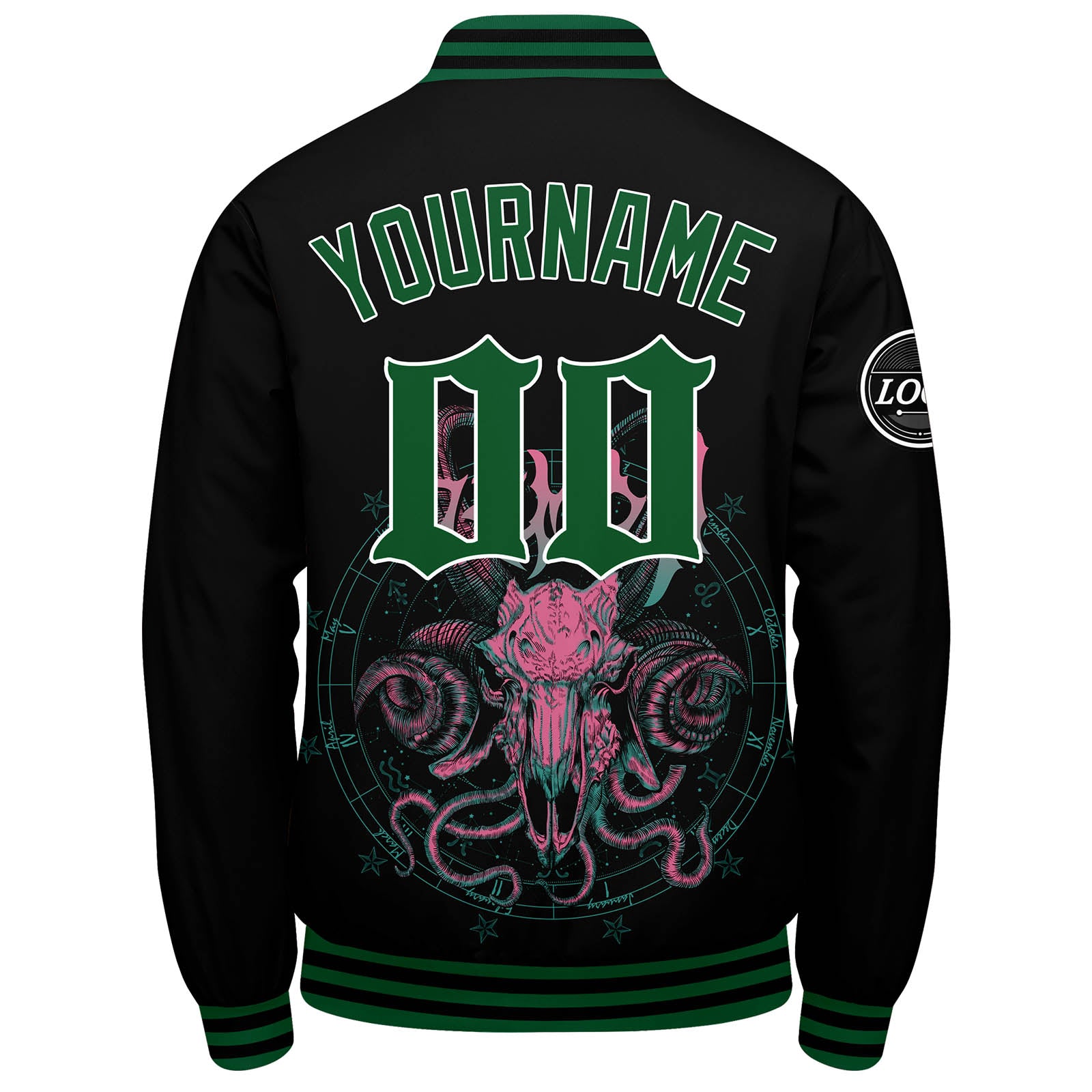 Custom Varsity Jacket Letterman jacket for Men, Women and Green