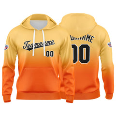 Custom Gradient Sweatshirt Hoodie For Man Woman Girl Boy Print Your Logo Name Number Orange