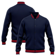 Custom Varsity Jacket Letterman jacket for Men, Women and Youth Navy Red