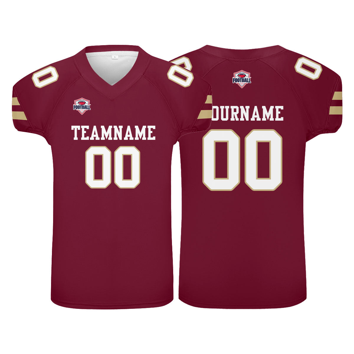 Custom Football Jersey Shirt Personalized Printed Team Name Number