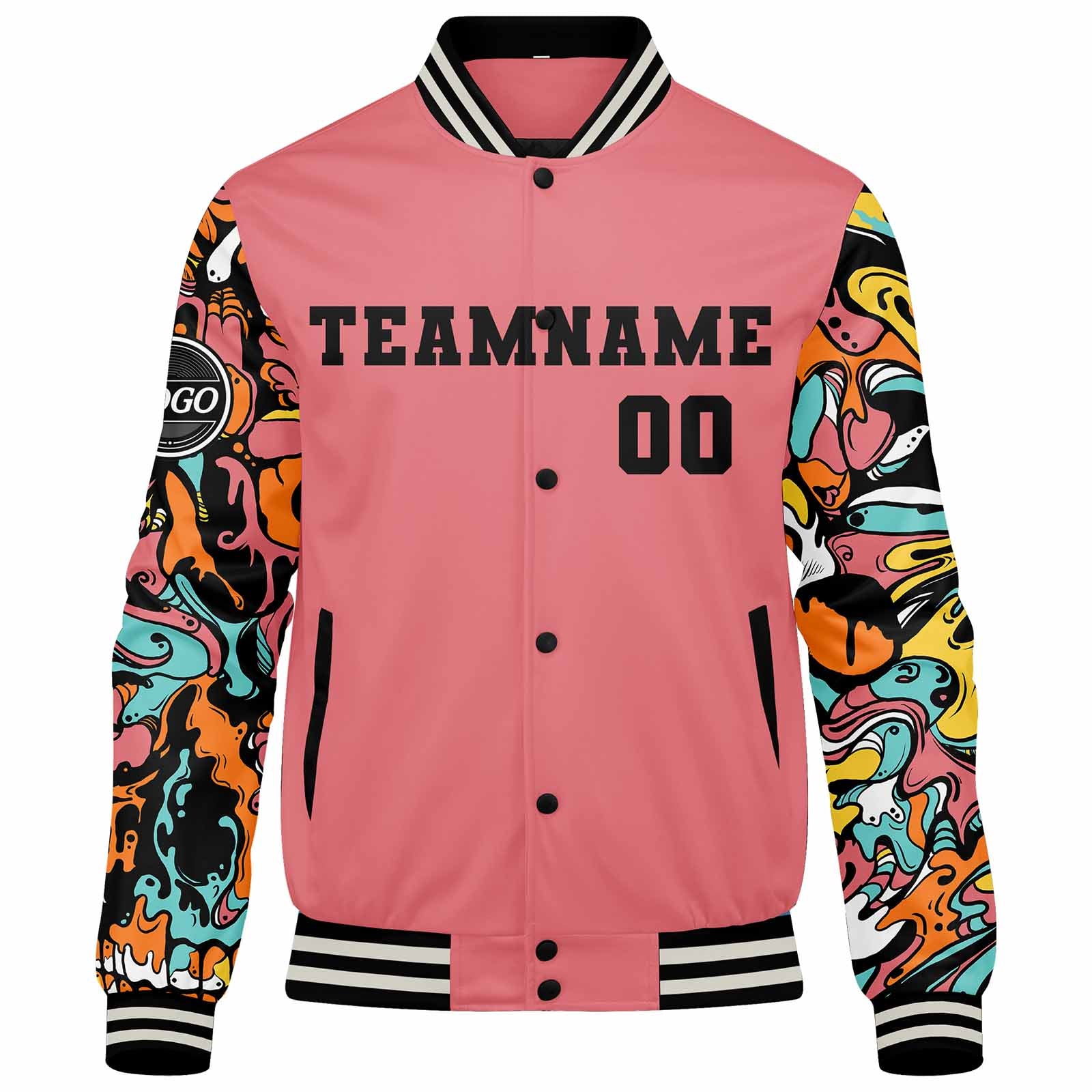 Custom Varsity Jacket Letterman jacket for Men, Women and Youth Pink