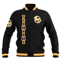 Custom Black Brown Yellow Waterproof Varsity Jackets Personalized Stitched Name Number Logo to Letterman Jackets