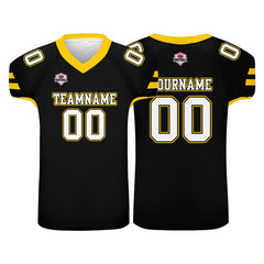 Custom Football Jersey Shirt Personalized Printed Team Name Number Black